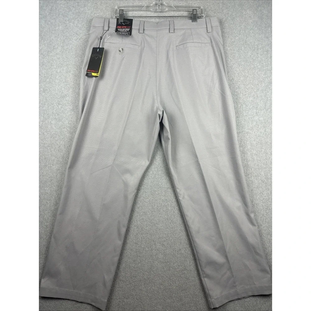 Callaway Pro Spin 3.0 Golf Pants Active Waistband Comfort Stretch Sleet 40Wx30L